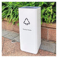 GLigeT Outdoor Trash can White Combined Trash Can Large-Capacity Square Sorting by Unknown