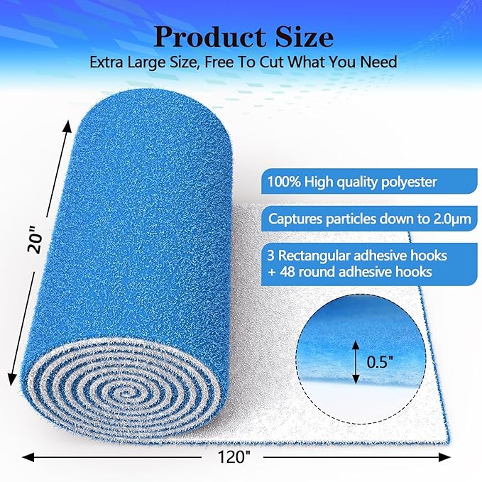 Air Vent Filters 20"X120", MERV 8 Electrostatic Cut to Size Floor Vent Roll - Image 4