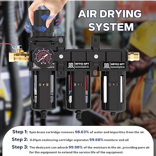 NEWPO 3/8" NPT 3 Stage Air Dryer - Image 5