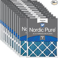Nordic Pure 12x20x1 Pleated MERV 7 Air Filters 24 Pack by NordicPure