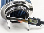 BLUE 3.5" 89 mm Inlet Truck Air Cone Replacement Performance Washable Clamp-On - Image 3