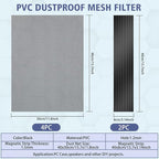400x300mm DIY PC Case Dust Filter, 1.2mm Hole, PVC Dustproof Mesh Filter Cover - Image 2