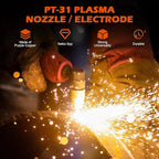 60PCS PT31 Plasma Cutter Consumables, High-Quality Cutting Performance Nozzles - Image 3