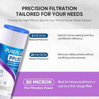 PUREPLUS 50 Micron 10"x2.5" Whole House Pleated Sediment Filter - Image 6