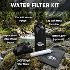 2-Pack Tactiko Survival 20oz/600ml Filtered Water Bottle Kit - Image 2