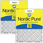 Nordic Pure 16x25x1 Pleated MERV 10 Air Filters 2 Pack by NordicPure