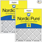 Nordic Pure 20x25x1 Pleated MERV 10 Air Filters 2 Pack by NordicPure