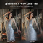 Walking Way 77mm Split Halo FX Prism Lens Filter, Rotating Half-Frame Blur & - Image 2