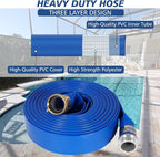 1" x 100 ft Backwash Hose for Swimming Pools, Heavy Duty PVC Lay Flat Water - Image 3