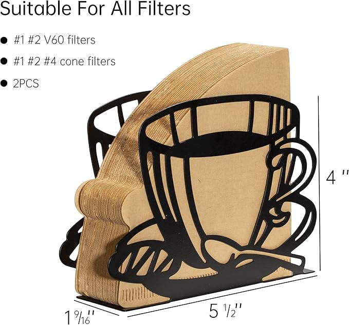 2 PCS Coffee Filter Holder, Coffee Paper Storage Coffee Filter Paper Container - Image 4