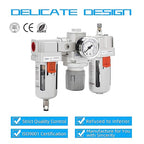 NANPU 1/2" NPT Air Filter, Regulator & Lubricator Combo - Image 7