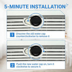 BlueStars 2260518B 2260502B Refrigerator Water Filter Cap Replacement – - Image 8