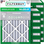 Filterbuy 14x20x4 Air Filter MERV 8 Essential Dust & Allergy Defense, by Filterbuy
