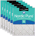 Nordic Pure 16x25x1 Pleated Air Filters MERV 14 Plus Carbon 6 Pack by NordicPure