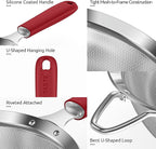 U-Taste Medium Fine Mesh Strainer: 18/8 Stainless Steel 4.73in 30 Mesh Kitchen - Image 6