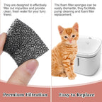 30 PCS Replaced Foam Filters, Pet Fountain Replacement Filters Cat Water - Image 2