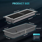 Floor Register 4 x 12 Inch, HG Power 1 Pack Heavy Duty Floor Vent Covers - Image 4