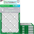 Filterbuy 15x25x1 Air Filter MERV 8 Essential Dust & Allergy Defense, by Filterbuy