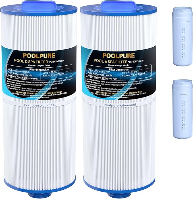 POOLPURE Removable Handle Spa Filter Replaces PJW60TL-OT-F2S, Jacuzzi Prem J300 by POOLPURE