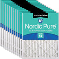 Nordic Pure 14x20x1 Pleated Air Filters MERV 14 Plus Carbon 12 Pack by NordicPure