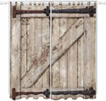 Farmhouse Wood Grain Living Room Curtains 96 Inch Length, Window Curtains Tab by Unknown