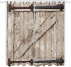 Farmhouse Wood Grain Living Room Curtains 84 Inch Length, Window Curtains Tab by Unknown