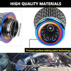 Cold Air Intake Filter, High Performance, Washable Filter, Clamp-On Replacement - Image 3