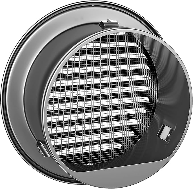 4" in Heavy Duty Thickened 304 Stainless Steel Air Vent Cover Louvered Grille - Image 4