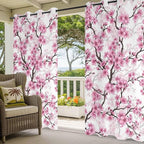 Cherry Flowers Outdoor Curtains - Image 5