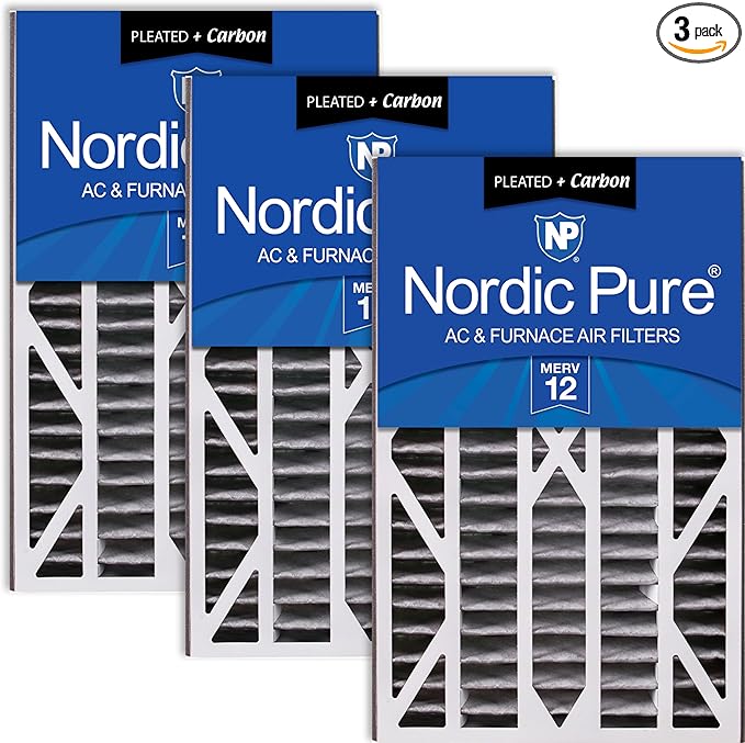 Nordic Pure 16x25x3 MERV 12 Plus Carbon Trion Air Bear Cub Replacement Air by NordicPure