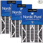 Nordic Pure 16x25x3 MERV 12 Plus Carbon Trion Air Bear Cub Replacement Air by NordicPure