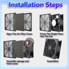 Dust Filter PC 80mm Cooling Fan Filter Dustproof Cover, 2 Pack PC Case Fan - Image 4