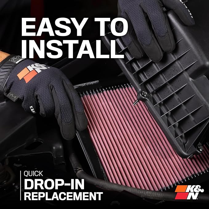 K&N Engine Air Filter: Increase Power & Acceleration, Replacement Car Air - Image 8