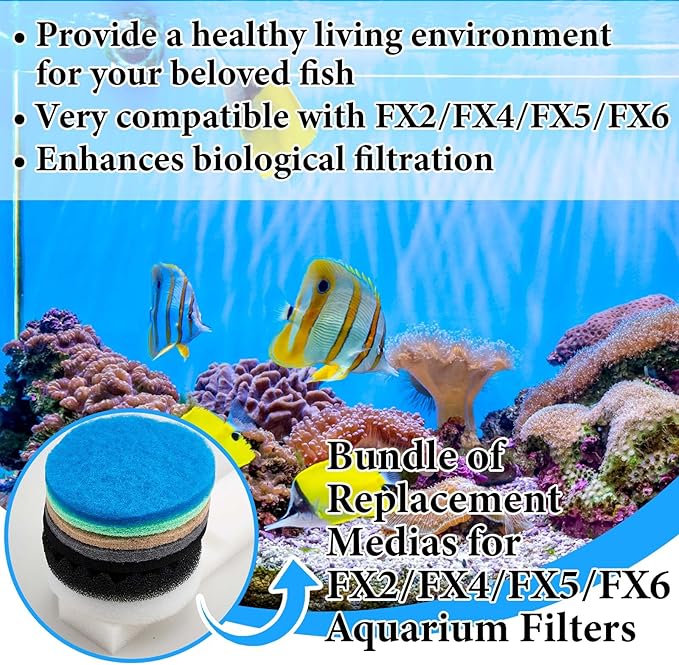 31 Pcs Compatible with Fluval Fx4/Fx5/Fx6 Replacement Filter Media, 3 Foam Block - Image 4