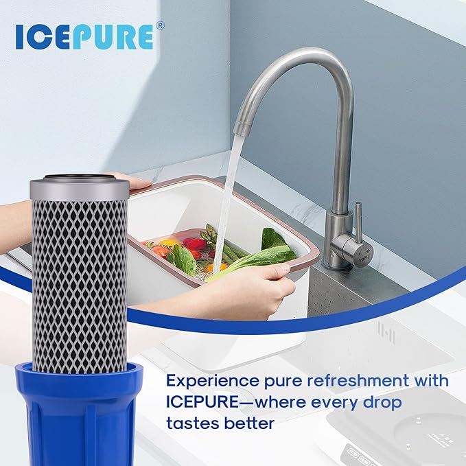 ICEPURE 20" x 2.5" Whole House Water Filter Upgraded Coconut Shell Activated - Image 7