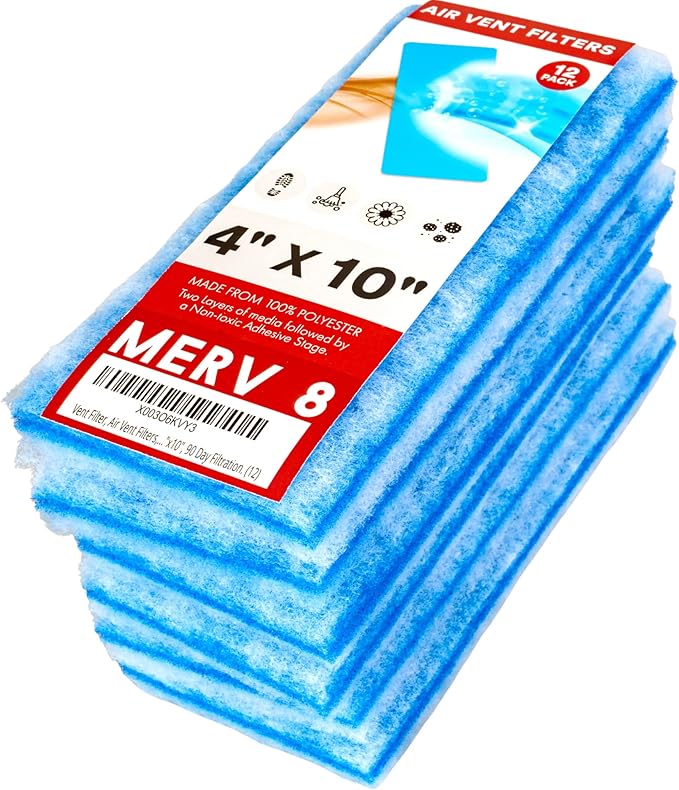 NORTHWEST ENTERPRISES Vent Filters, MERV 8 Electrostatic Triple Filtration by NORTHWESTENTERPRISES