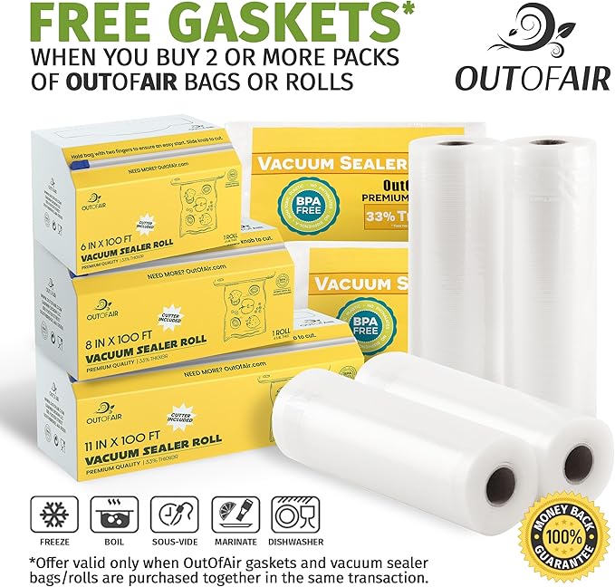 100 Vacuum Sealer Bags: Gallon Size by OutOfAir Works - Image 10