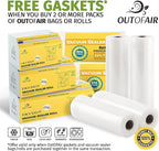 8" x 25' Rolls - BULK 8 Pack OutOfAir Vacuum Sealer Rolls Works - Image 6