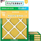 Filterbuy 17x22x1 Air Filter MERV 11 Superior Pet & Allergy Defense, by Filterbuy