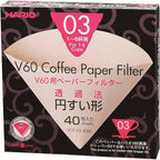 Hario V60 Paper Coffee Filter, Size 03, 40ct Box by Hario