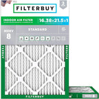 Filterbuy 16.38x21.5x1 Air Filter MERV 8 Essential Dust & Allergy Defense by Filterbuy