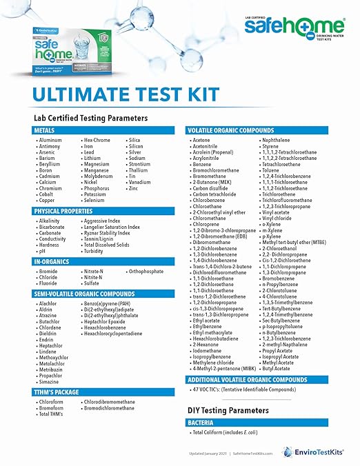 Safe Home® 200-in-1 Ultimate Drinking Water Test Kit – Tests - Image 5