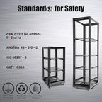 RAISING ELECTRONICS 27U 4 Post Open Frame Network Server Rack 19inch Width - Image 6