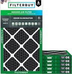 Filterbuy 16x25x1 Air Filter MERV 10 Odor & Allergy Defense by Filterbuy