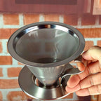316 Stainless Steel Pour Over Coffee Dripper - Image 3
