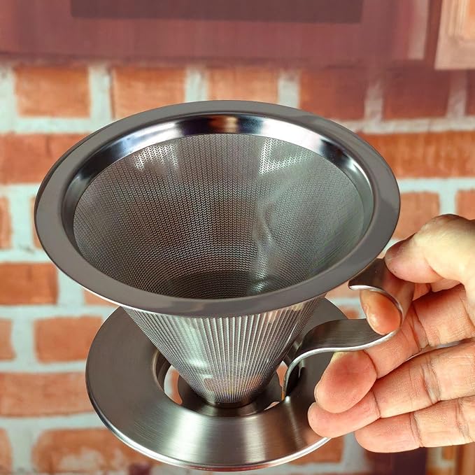 316 Stainless Steel Pour Over Coffee Dripper - Image 3