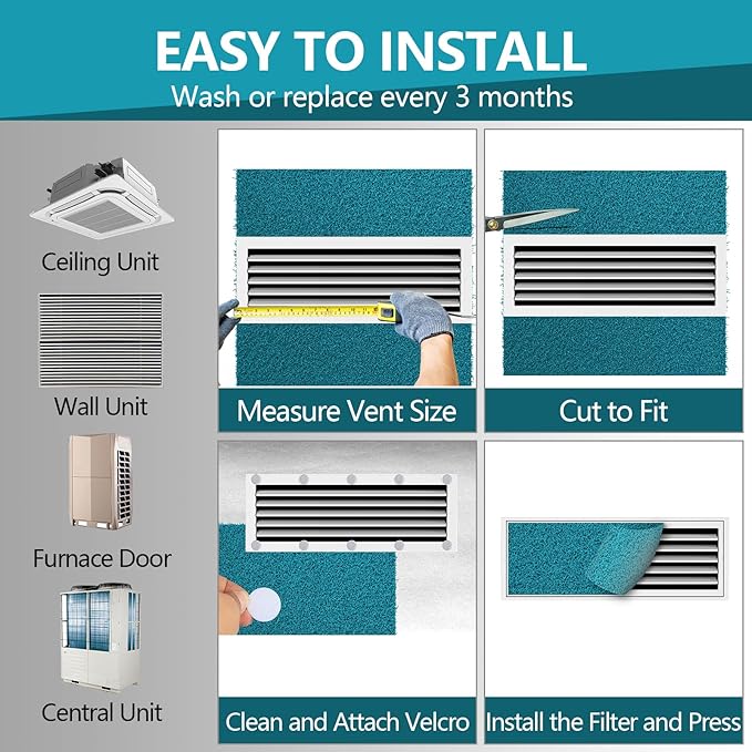 Reusable Air Filter 20x30, High Air Flow Cut to Fit Furnace Filters, MERV 6 - Image 6