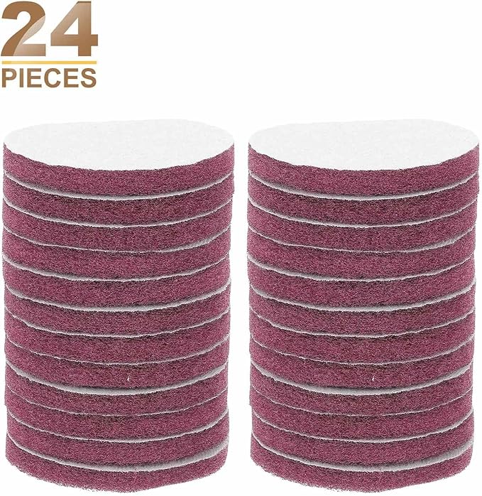 HARFINGTON 24pcs Scrubber Scouring Pads 500 Grits 4 Inch Drill Power Brush Hoop - Image 3