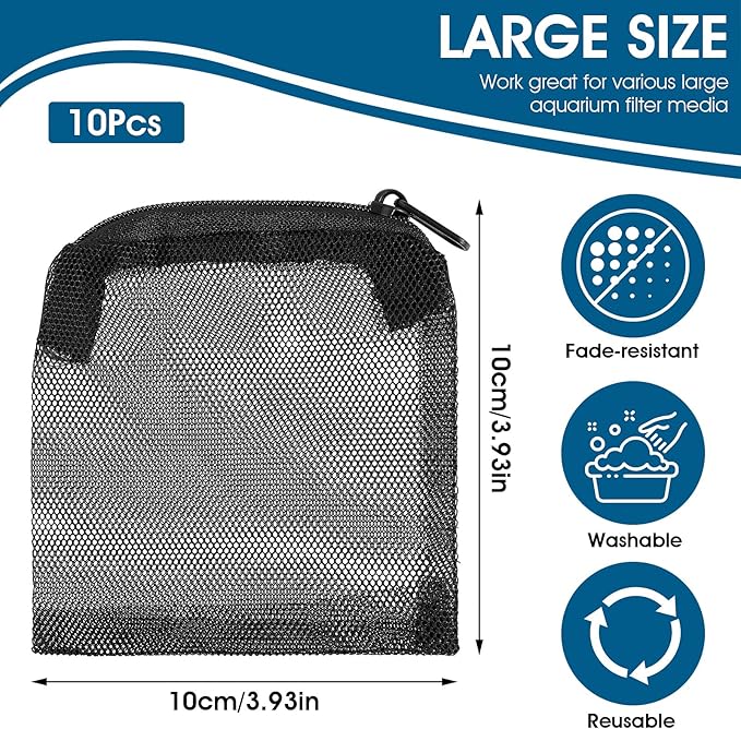 10Pcs Media Bags for Aquarium Fine Mesh Bag Aquarium Filter Media Bags - Image 2