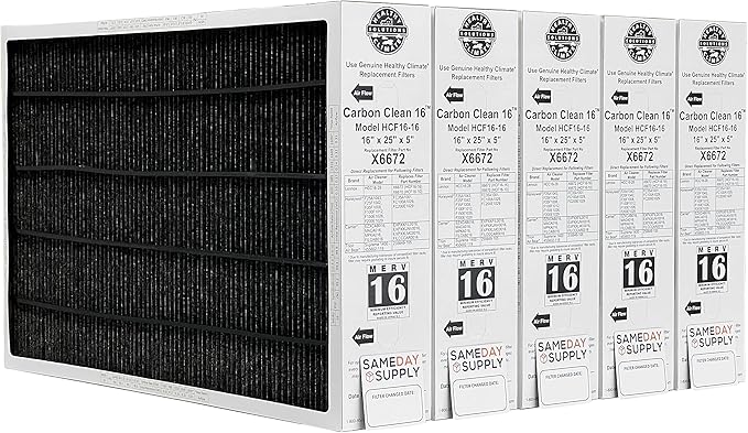 Lennox Healthy Climate X6672 16x25x5 Healthy Climate Carbon-Clean MERV 16 by Unknown